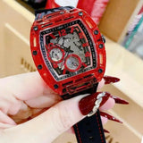Buy Shop Guess Phoenix Multifunction Analog Red Dial Black Silicone Strap Watch For Men - GW0499G4 USA Online