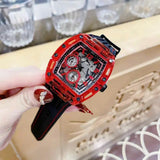 Buy Shop Guess Phoenix Multifunction Analog Red Dial Black Silicone Strap Watch For Men - GW0499G4 USA Online