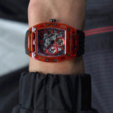 Buy Shop Guess Phoenix Multifunction Analog Red Dial Black Silicone Strap Watch For Men - GW0499G4 USA Online