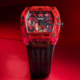 Buy Shop Guess Phoenix Multifunction Analog Red Dial Black Silicone Strap Watch For Men - GW0499G4 USA Online