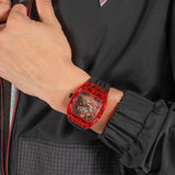 Buy Shop Guess Phoenix Multifunction Analog Red Dial Black Silicone Strap Watch For Men - GW0499G4 USA Online