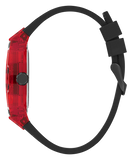 Buy Shop Guess Phoenix Multifunction Analog Red Dial Black Silicone Strap Watch For Men - GW0499G4 USA Online