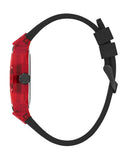 Buy Shop Guess Phoenix Multifunction Analog Red Dial Black Silicone Strap Watch For Men - GW0499G4 USA Online