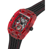 Buy Shop Guess Phoenix Multifunction Analog Red Dial Black Silicone Strap Watch For Men - GW0499G4 USA Online