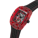Buy Shop Guess Phoenix Multifunction Analog Red Dial Black Silicone Strap Watch For Men - GW0499G4 USA Online