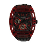 Buy Shop Guess Phoenix Multifunction Analog Red Dial Black Silicone Strap Watch For Men - GW0499G4 USA Online