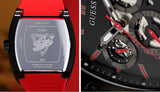 Buy Shop Guess Phoenix Multifunction Black Dial Black & Red Rubber Strap Watch for Men - GW0202G7 USA Online