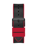 Buy Shop Guess Phoenix Multifunction Black Dial Black & Red Rubber Strap Watch for Men - GW0202G7 USA Online