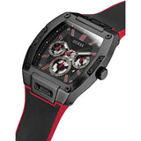 Buy Shop Guess Phoenix Multifunction Black Dial Black & Red Rubber Strap Watch for Men - GW0202G7 USA Online