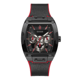 Buy Shop Guess Phoenix Multifunction Black Dial Black & Red Rubber Strap Watch for Men - GW0202G7 USA Online