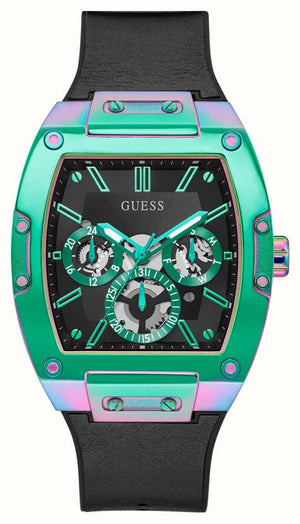 Buy Shop Guess Phoenix Multifunction Black Dial Black Rubber Strap Watch for Men - GW0202G5 USA Online