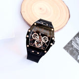 Buy Shop Guess Phoenix Multifunction Black Dial Black Silicone Strap Watch For Men - GW0203G8 USA Online