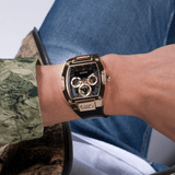 Buy Shop Guess Phoenix Multifunction Black Dial Black Silicone Strap Watch For Men - GW0203G8 USA Online