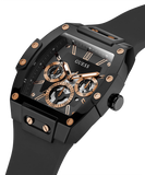 Buy Shop Guess Phoenix Multifunction Black Dial Black Silicone Strap Watch For Men - GW0203G8 USA Online