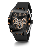 Buy Shop Guess Phoenix Multifunction Black Dial Black Silicone Strap Watch For Men - GW0203G8 USA Online