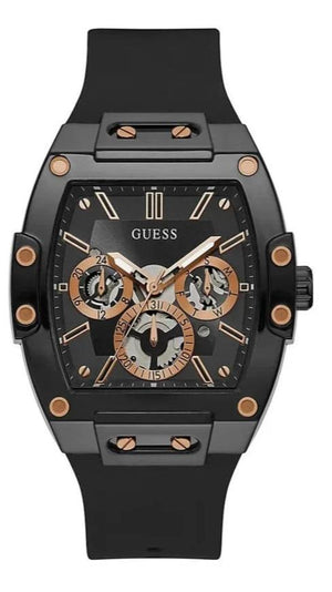 Buy Shop Guess Phoenix Multifunction Black Dial Black Silicone Strap Watch For Men - GW0203G8 USA Online