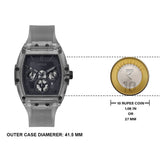 Buy Shop Guess Phoenix Multifunction Black Dial Grey Silicone Strap Watch For Men - GW0203G9 USA Online