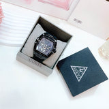 Buy Shop Guess Phoenix Multifunction Black Dial Grey Silicone Strap Watch For Men - GW0203G9 USA Online