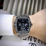 Buy Shop Guess Phoenix Multifunction Black Dial Grey Silicone Strap Watch For Men - GW0203G9 USA Online