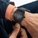 Buy Shop Guess Phoenix Multifunction Black Dial Grey Silicone Strap Watch For Men - GW0203G9 USA Online