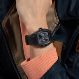 Buy Shop Guess Phoenix Multifunction Black Dial Grey Silicone Strap Watch For Men - GW0203G9 USA Online