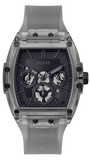 Buy Shop Guess Phoenix Multifunction Black Dial Grey Silicone Strap Watch For Men - GW0203G9 USA Online