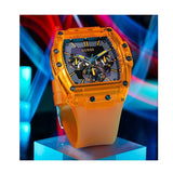 Buy Shop Guess Phoenix Multifunction Black Dial Orange Rubber Strap Watch For Men - GW0203G10 USA Online