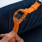 Buy Shop Guess Phoenix Multifunction Black Dial Orange Rubber Strap Watch For Men - GW0203G10 USA Online