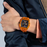 Buy Shop Guess Phoenix Multifunction Black Dial Orange Rubber Strap Watch For Men - GW0203G10 USA Online
