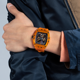 Buy Shop Guess Phoenix Multifunction Black Dial Orange Rubber Strap Watch For Men - GW0203G10 USA Online