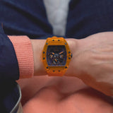 Buy Shop Guess Phoenix Multifunction Black Dial Orange Rubber Strap Watch For Men - GW0203G10 USA Online