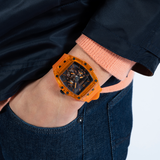 Buy Shop Guess Phoenix Multifunction Black Dial Orange Rubber Strap Watch For Men - GW0203G10 USA Online