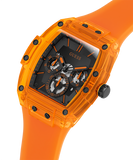 Buy Shop Guess Phoenix Multifunction Black Dial Orange Rubber Strap Watch For Men - GW0203G10 USA Online