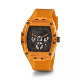 Buy Shop Guess Phoenix Multifunction Black Dial Orange Rubber Strap Watch For Men - GW0203G10 USA Online