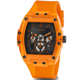 Buy Shop Guess Phoenix Multifunction Black Dial Orange Rubber Strap Watch For Men - GW0203G10 USA Online
