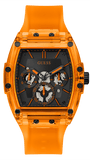 Buy Shop Guess Phoenix Multifunction Black Dial Orange Rubber Strap Watch For Men - GW0203G10 USA Online