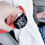 Buy Shop Guess Phoenix Multifunction Black Dial Red Rubber Strap Watch for Men - GW0203G4 USA Online