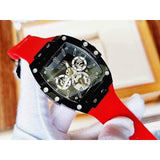 Buy Shop Guess Phoenix Multifunction Black Dial Red Rubber Strap Watch for Men - GW0203G4 USA Online
