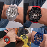 Buy Shop Guess Phoenix Multifunction Black Dial Red Rubber Strap Watch for Men - GW0203G4 USA Online