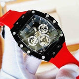 Buy Shop Guess Phoenix Multifunction Black Dial Red Rubber Strap Watch for Men - GW0203G4 USA Online