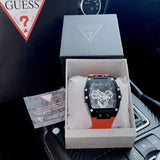 Buy Shop Guess Phoenix Multifunction Black Dial Red Rubber Strap Watch for Men - GW0203G4 USA Online