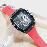Buy Shop Guess Phoenix Multifunction Black Dial Red Rubber Strap Watch for Men - GW0203G4 USA Online