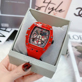 Buy Shop Guess Phoenix Multifunction Black Dial Red Rubber Strap Watch for Men - GW0203G5 USA Online