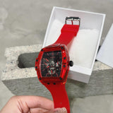 Buy Shop Guess Phoenix Multifunction Black Dial Red Rubber Strap Watch for Men - GW0203G5 USA Online