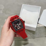 Buy Shop Guess Phoenix Multifunction Black Dial Red Rubber Strap Watch for Men - GW0203G5 USA Online