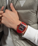 Buy Shop Guess Phoenix Multifunction Black Dial Red Rubber Strap Watch for Men - GW0203G5 USA Online