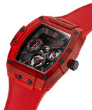 Buy Shop Guess Phoenix Multifunction Black Dial Red Rubber Strap Watch for Men - GW0203G5 USA Online