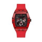 Buy Shop Guess Phoenix Multifunction Black Dial Red Rubber Strap Watch for Men - GW0203G5 USA Online