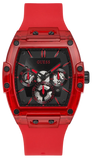 Buy Shop Guess Phoenix Multifunction Black Dial Red Rubber Strap Watch for Men - GW0203G5 USA Online