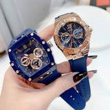 Buy Shop Guess Phoenix Multifunction Blue Dial Blue Rubber Strap Watch for Men - GW0203G7 USA Online